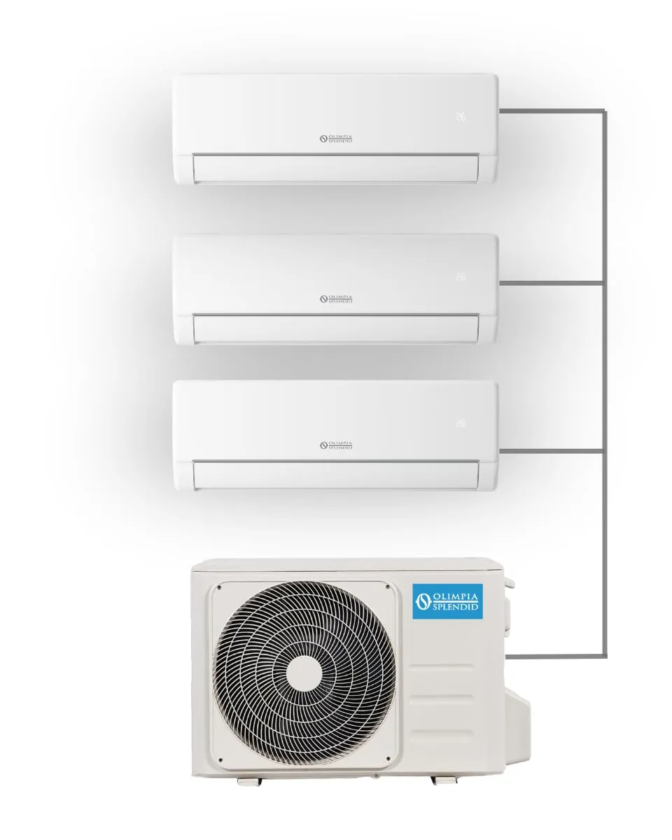 Olimpia Splendid, Aryal Trial 21 con Unità Interna Alyas S2, Climatizzatore 10.000+10.000+12.000 BTU/h Multisplit Inverter, tre stadi di Filtrazione, Gas R32, Classe A++, Wireless Control incluso
