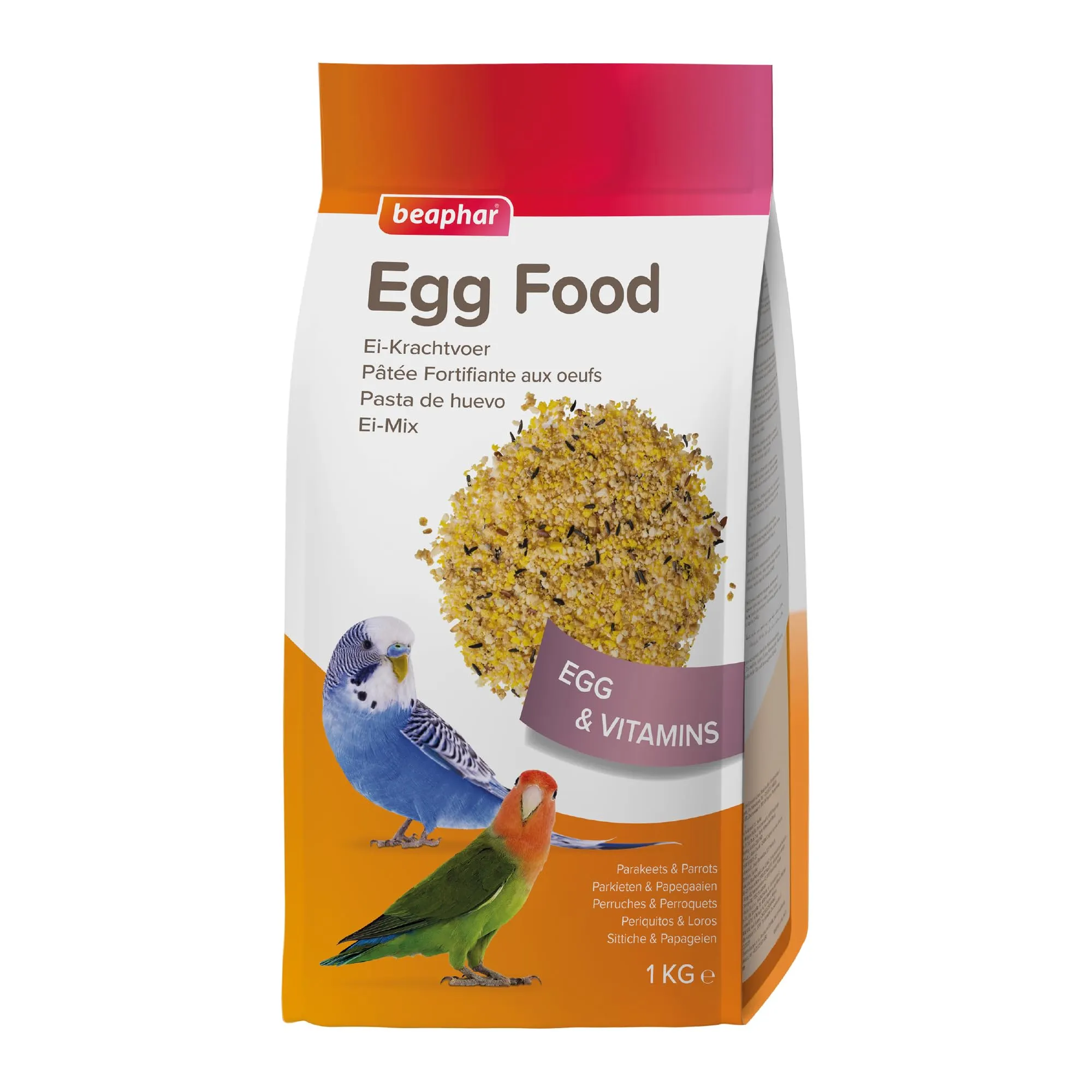 Beaphar Pasta Uovo PERIQUITI, AGAPORNIS, PICCOLE COTORRE - 1KG