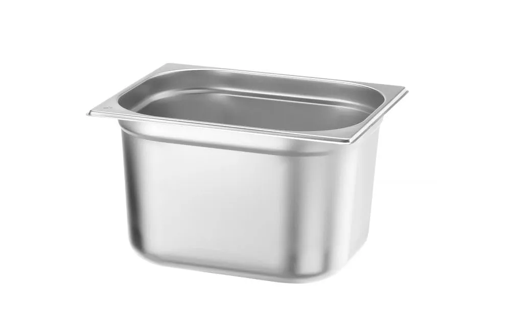 HENDI Contenitore Gastronorm GN 1/2, Budget Line, resistenza termica -40 °C a 250 °C, per forno e bagnomaria, 12,5L, 325x265x(H) 200mm, acciaio inox
