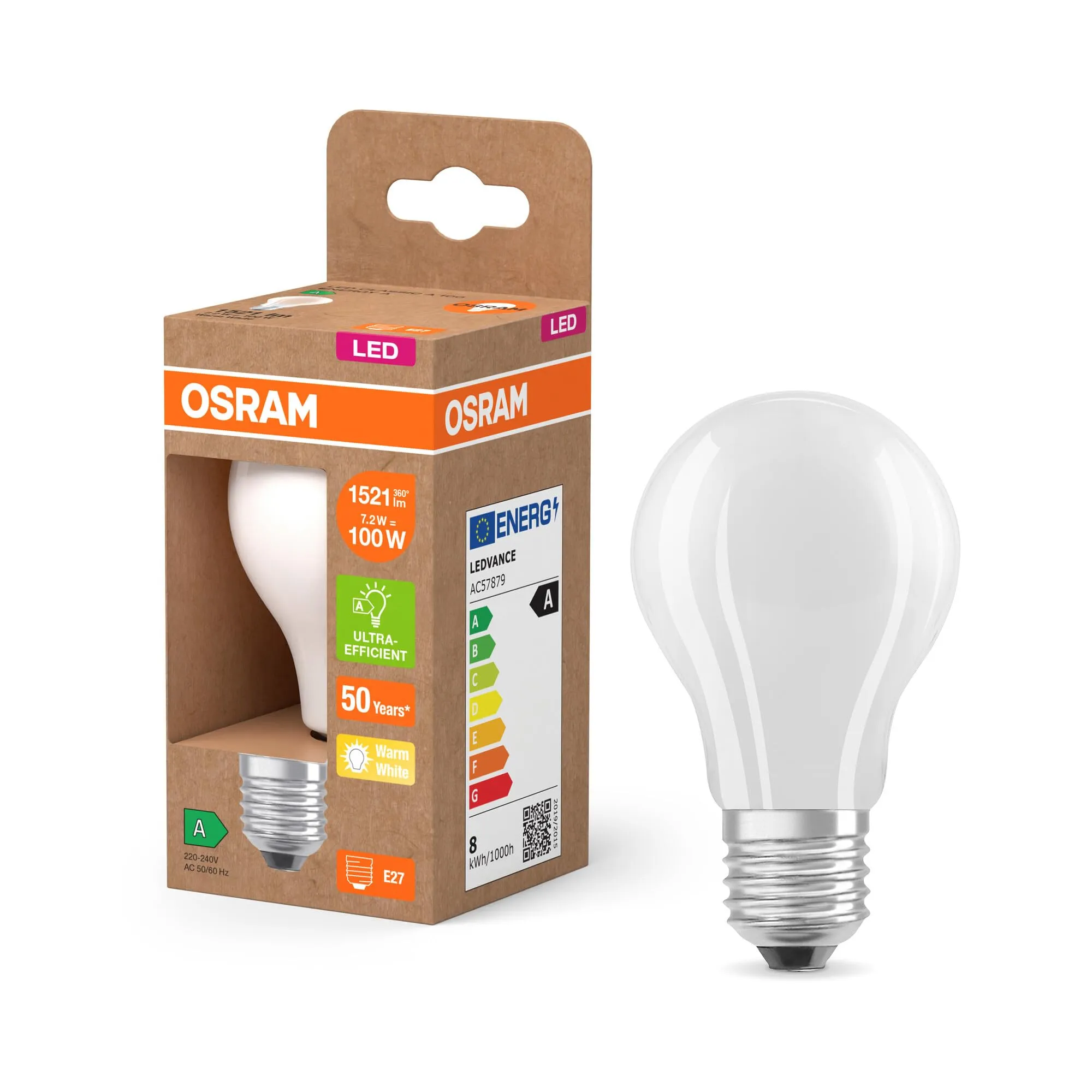 OSRAM LED CLASSIC A 100 Filament Classe di efficienza energetica A