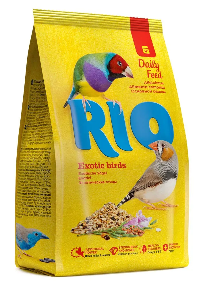 RIO Mangime Completo per Uccelli Esotici | 500 g | Miscela appositamente formulata di semi e cereali selezionati e amati | Per l'alimentazione quotidiana