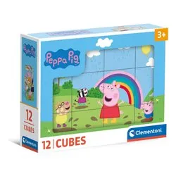 Puzzle Cubi 12 pz 36m+ (16x12x4cm) PEPPA PIG 41195
