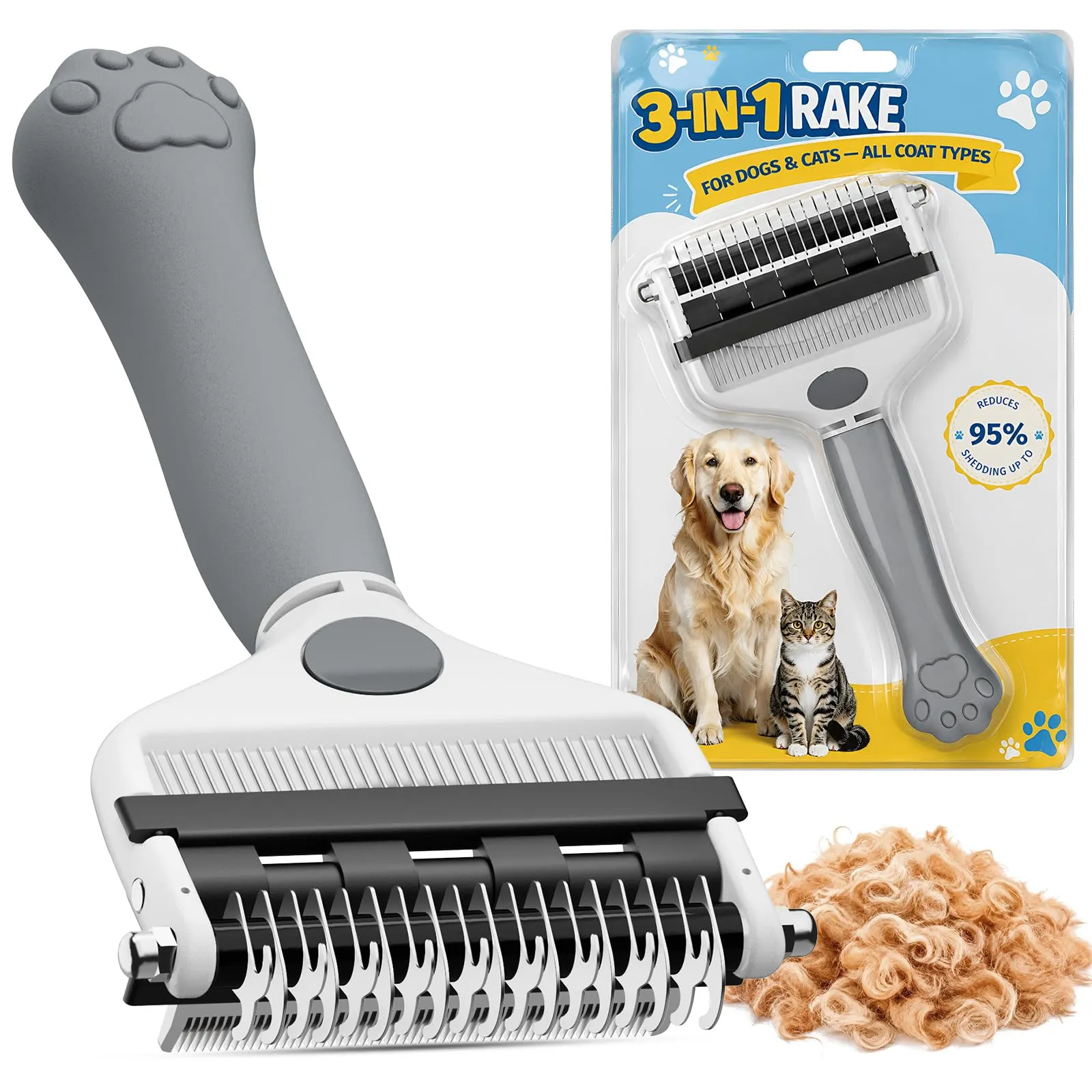 Zivacate 3-in-1 Spazzola per Cani & Spazzola per Gatti