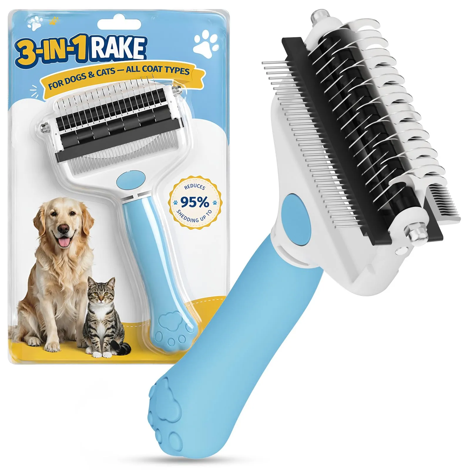 Zivacate 3-in-1 Spazzola per Cani & Spazzola per Gatti
