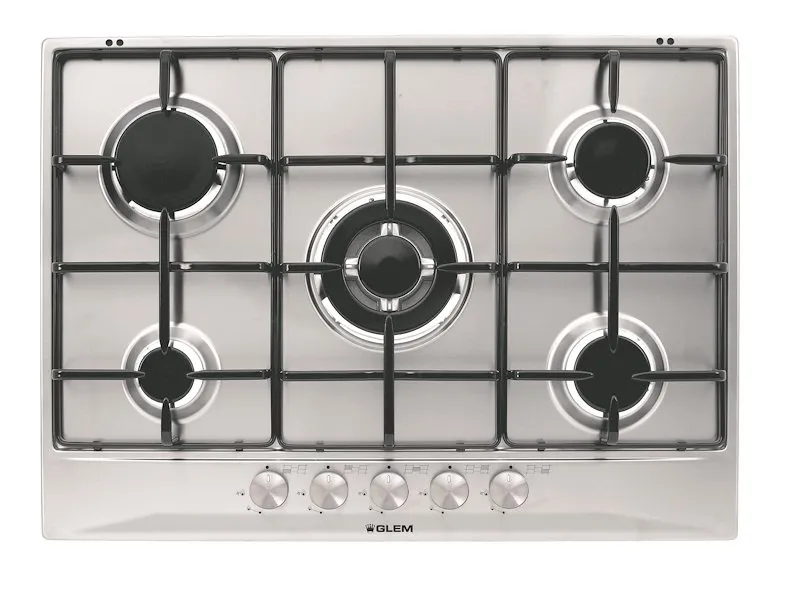 Glem piano cottura a gas incasso Gt755ix- Inox