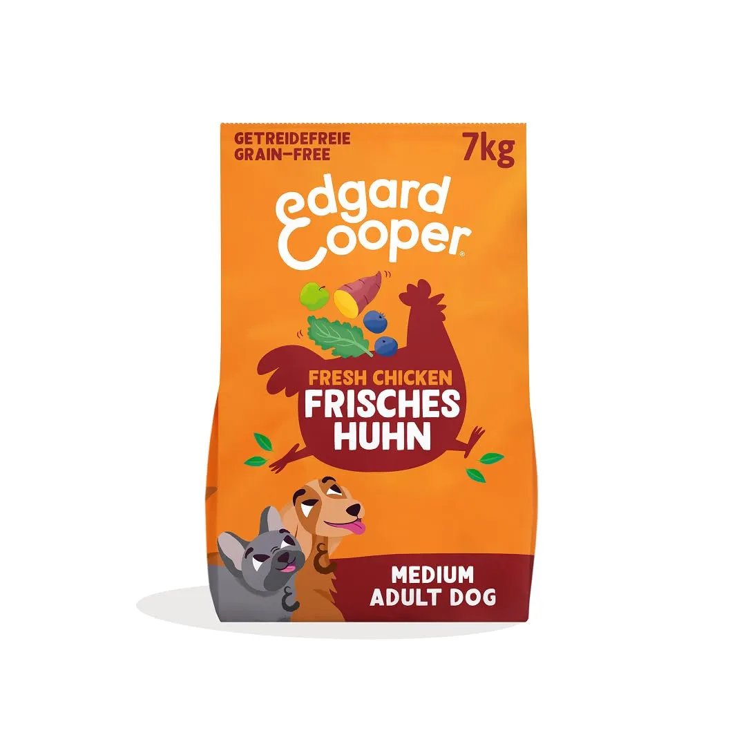 Edgard & Cooper Cibo secco per cani (pollo, 7 kg), senza cereali, ingredienti naturali e carne fresca, pieno di aminoacidi essenziali