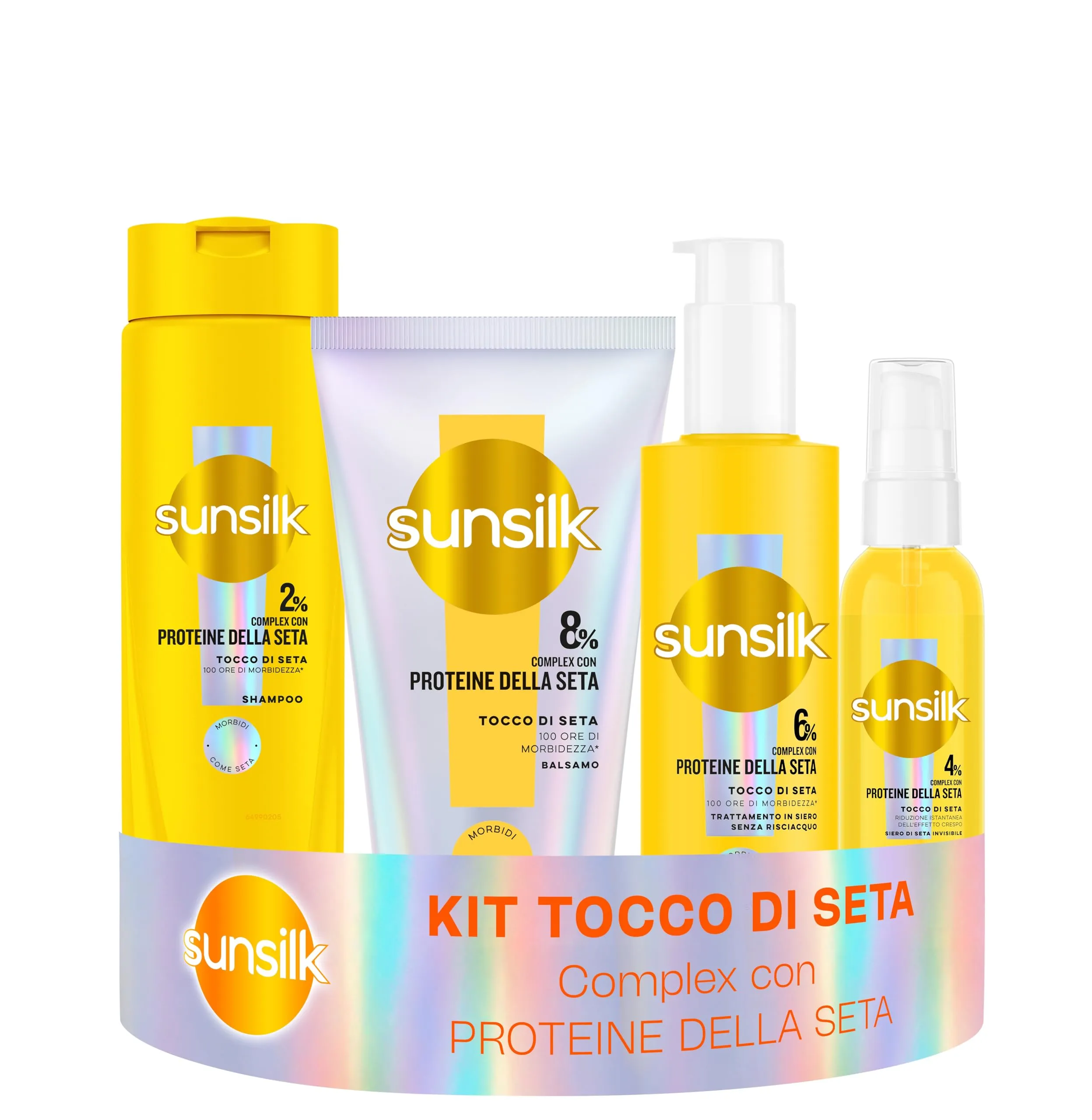 Sunsilk Kit Tocco di Seta Set 4 Prodotti Capelli Morbidi Setosi