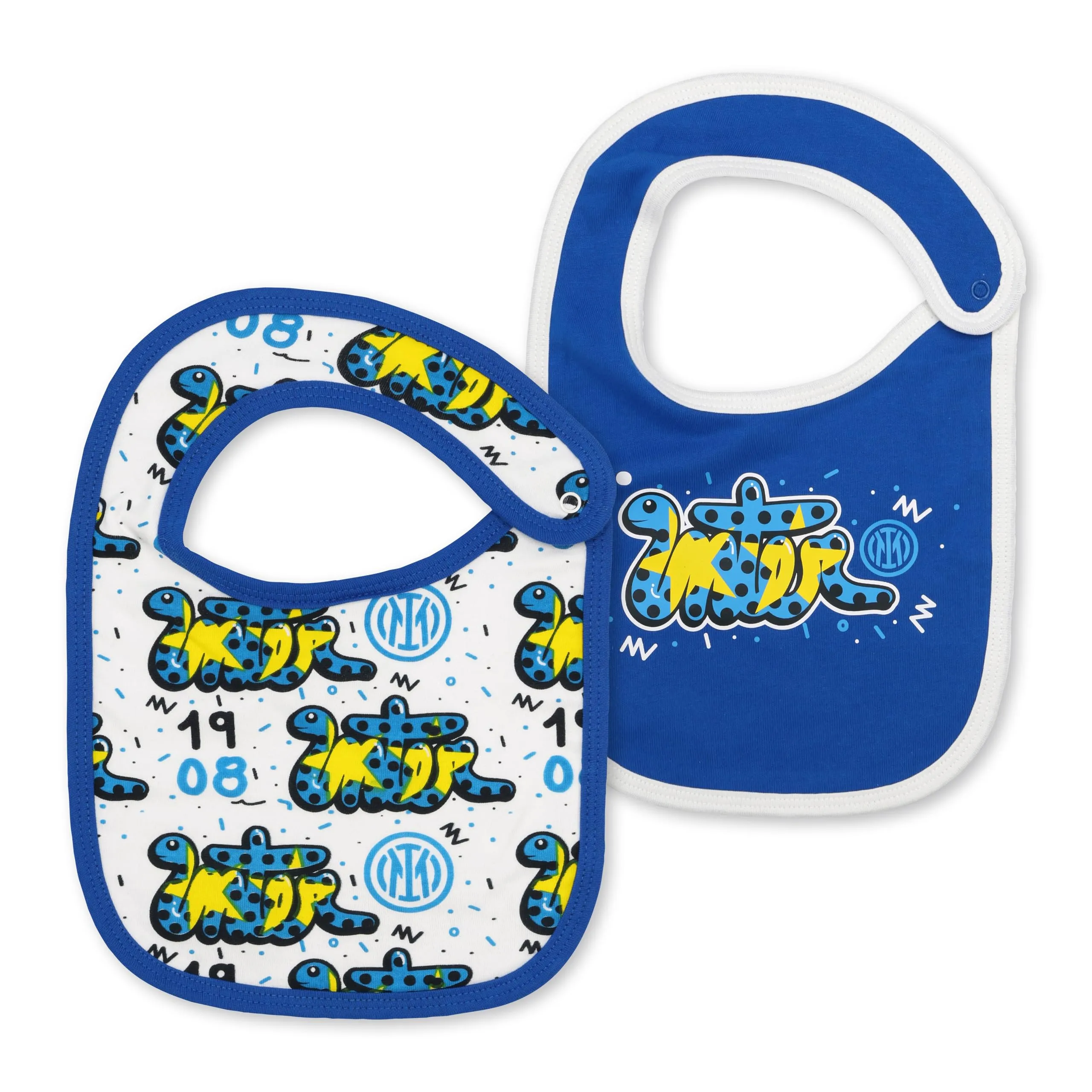 Inter | Set 2 bavaglini Neonato Baby Snake, Idea Regalo, Prodotto Ufficiale