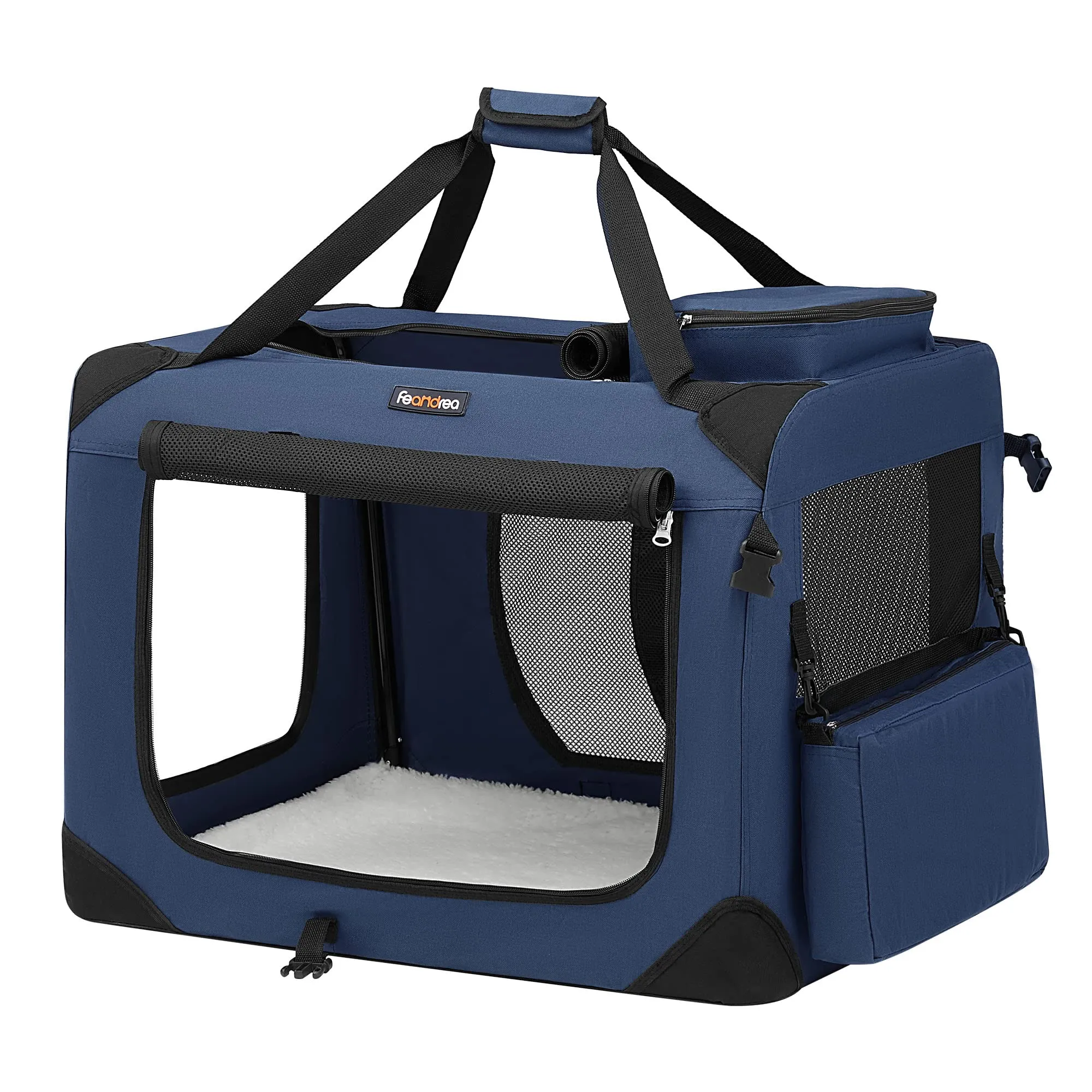 Feandrea Trasportino per Cani, Gabbia Pieghevole, Taglia L, 70 x 52 x 52 cm