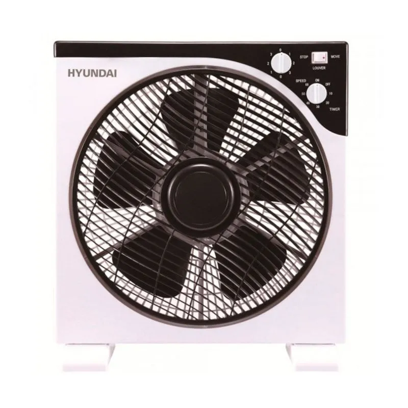 Ventilatore da Pavimento Hyundai HYVBF30LUX 45W 30cm 3 Velocità Timer Silenzioso Bianco/Nero