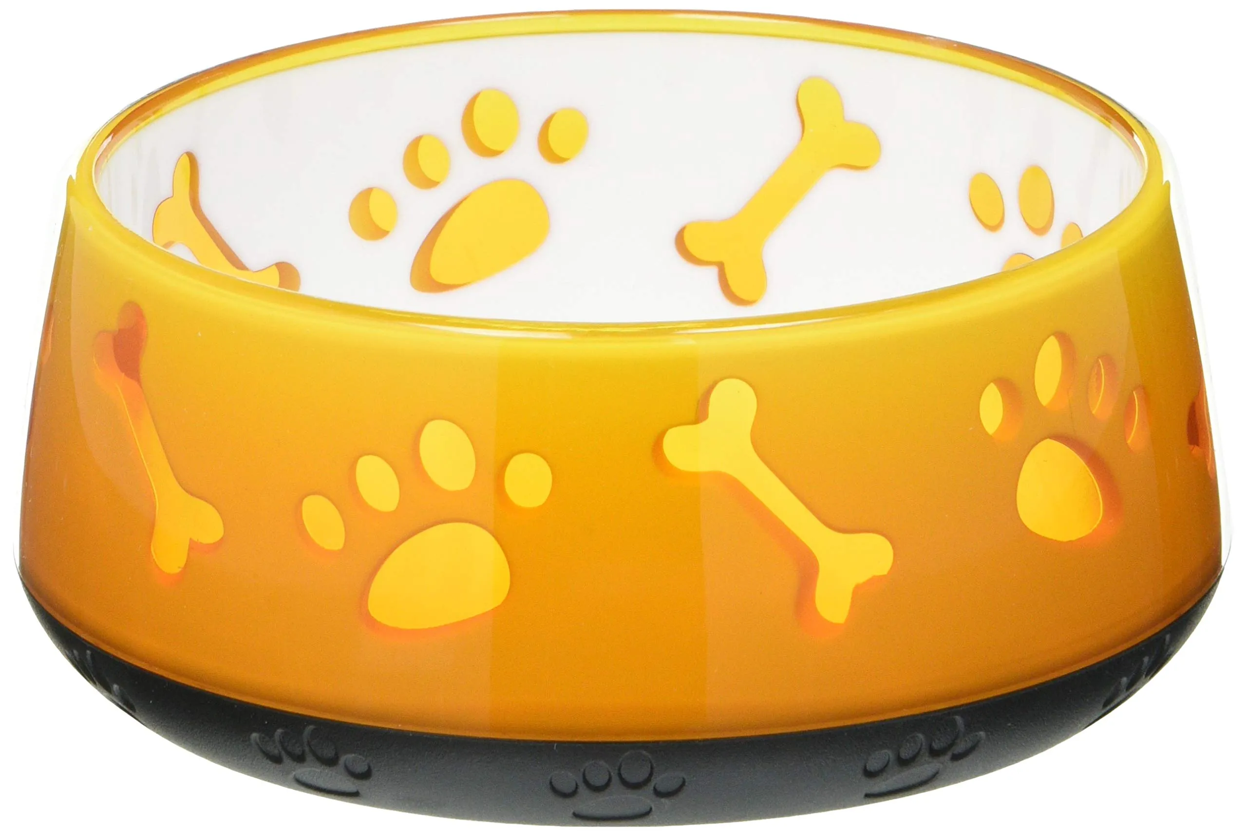 Croci TPR Doggy - Ciotola per cani in plastica TPR, antiscivolo, igienica e durevole, contenitore per cibo e acqua, lavabile in lavastoviglie, Arancione, Capienza 300 ML