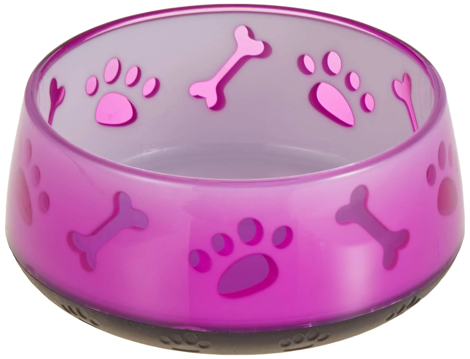 Croci TPR Doggy - Ciotola per cani in plastica TPR, antiscivolo, igienica e durevole, contenitore per cibo e acqua, lavabile in lavastoviglie, Viola, Capienza 300 ML