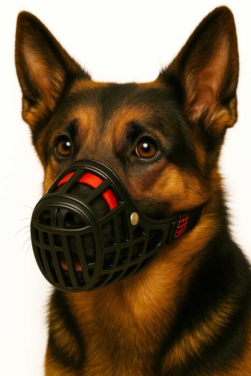 Museruola per cani – museruola cani taglia XL – in plastica leggera e regolabile – comfort e sicurezza – per passeggiate, addestramento e viaggi – Flamingo Museruola Silas XL