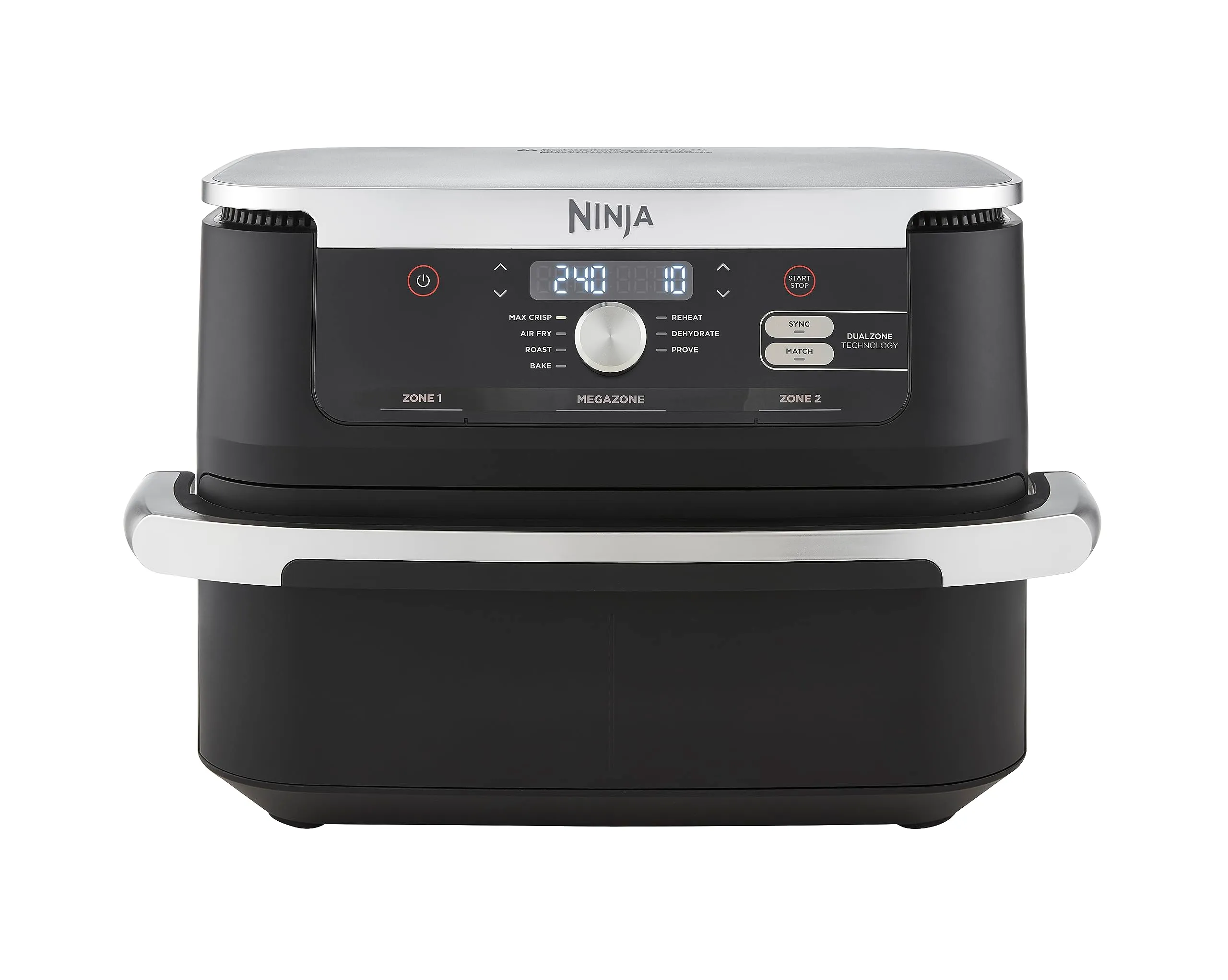 Ninja FlexDrawer, Friggitrice ad Aria XL, Doppia Zona, 10,4L, Nero