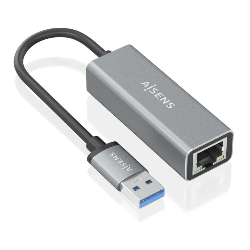 AISENS A110-0296 Convertitore da USB 3.0 a Gigabit Ethernet 15 cm Grigio