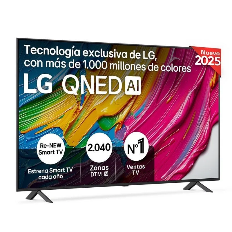 TV LG QNED AI 65QNED80A6A 65" 4K Ultra HD Smart TV Nero WiFi Bluetooth