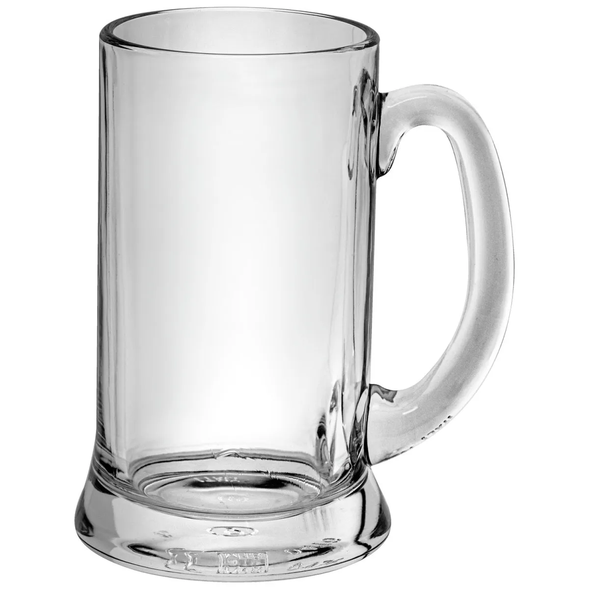 6x Borgonovo Boccale da birra Icon con marcatura; 385 ml, 7.2x14.2 cm (ØxH); trasparente; 0.3 l Segno di riempimento, 6 pz. / Pacco