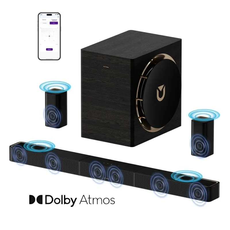Barra Sound Ultimea Skywave X70 7.1.4 980W Bluetooth HDMI eARC Dolby Atmos