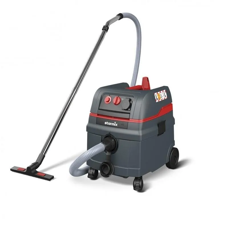 Aspirapolvere Industriale Starmix L-1625 1600W Secco e Umido 25L Nero Rosso