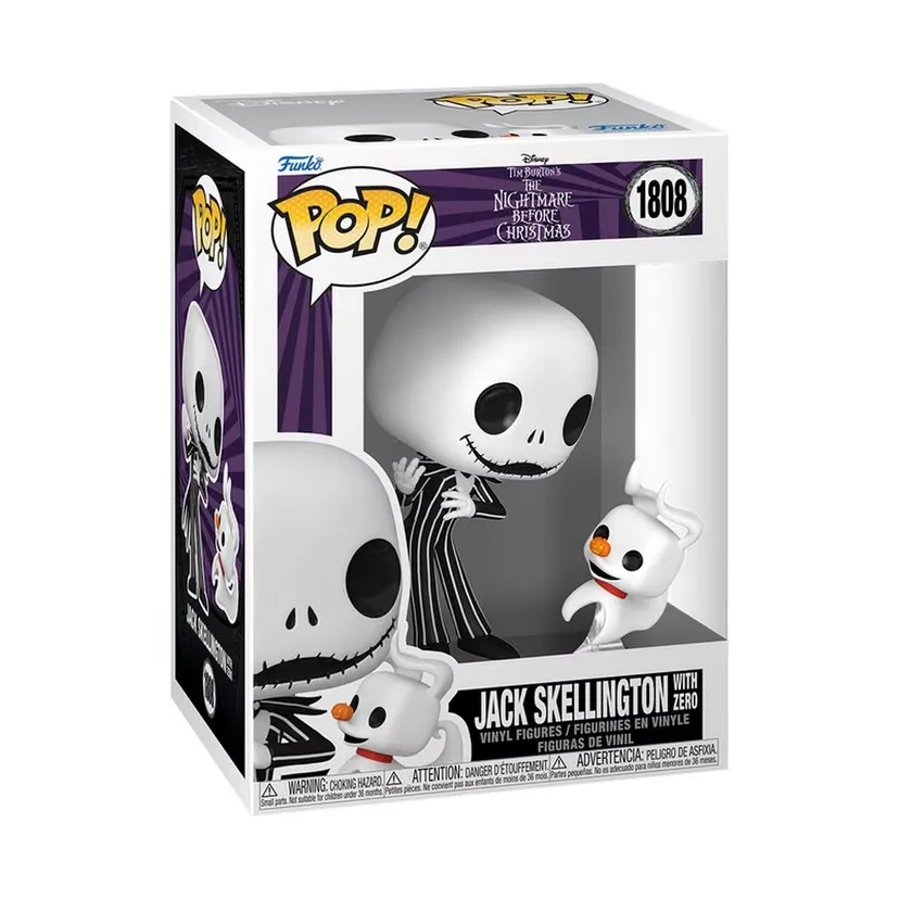 Funko Pop! The Nightmare Before Christmas: Jack Skellington with Zero 1808