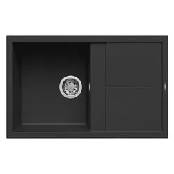 Lavello 1 vasca (79x50cm) UNICO 300 Nero Satinato LKU30086