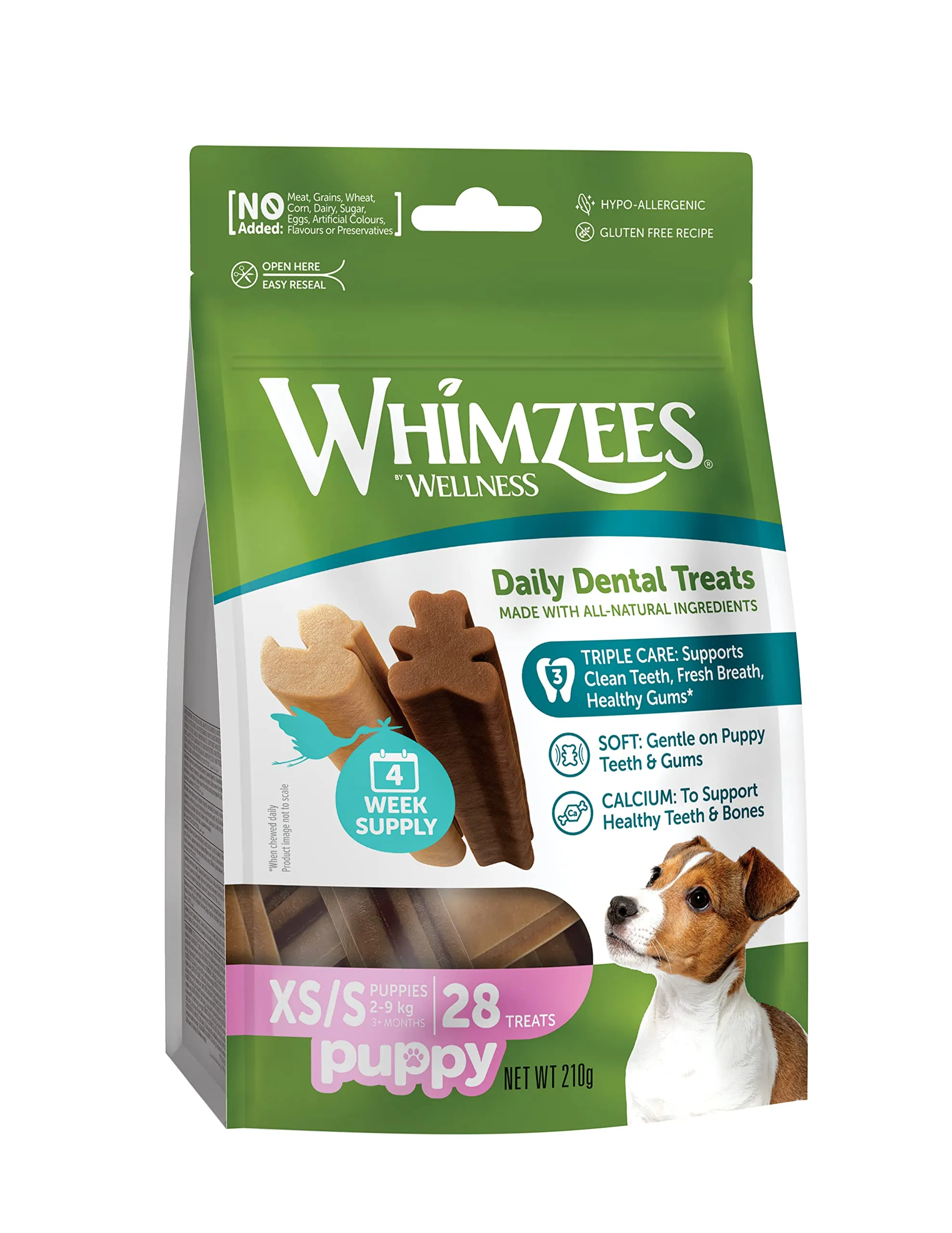 WHIMZEES Stix per Cuccioli XS/S, 28 Pezzi – Taglia XS & S