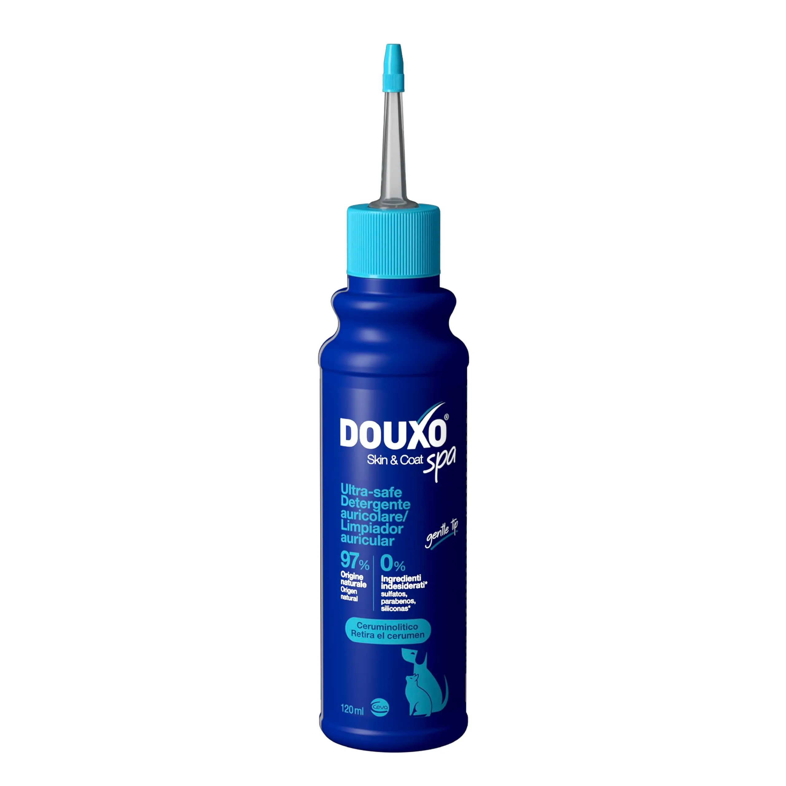 DOUXO Skin & Coat SPA Detergente per Orecchie Cani e Gatti, 120ml