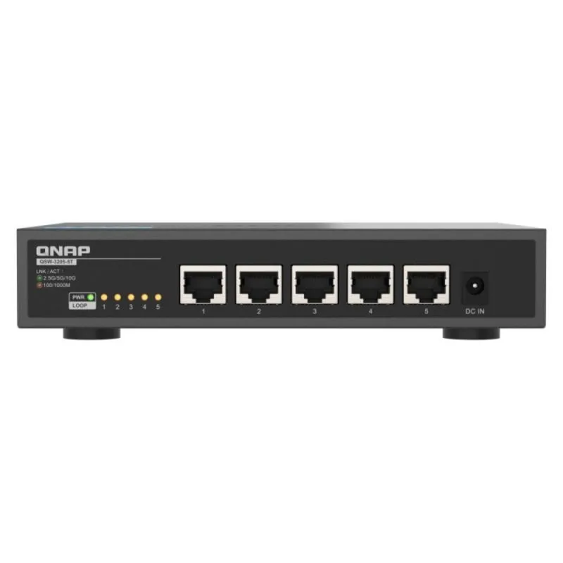 Switch QNAP QSW-3205-5T 5 Porte 10G Ethernet Non Gestito Plug and Play Switch QNAP QSW-3205-5T 5 Porte 10G Ethernet Non Gestito Plug and Play