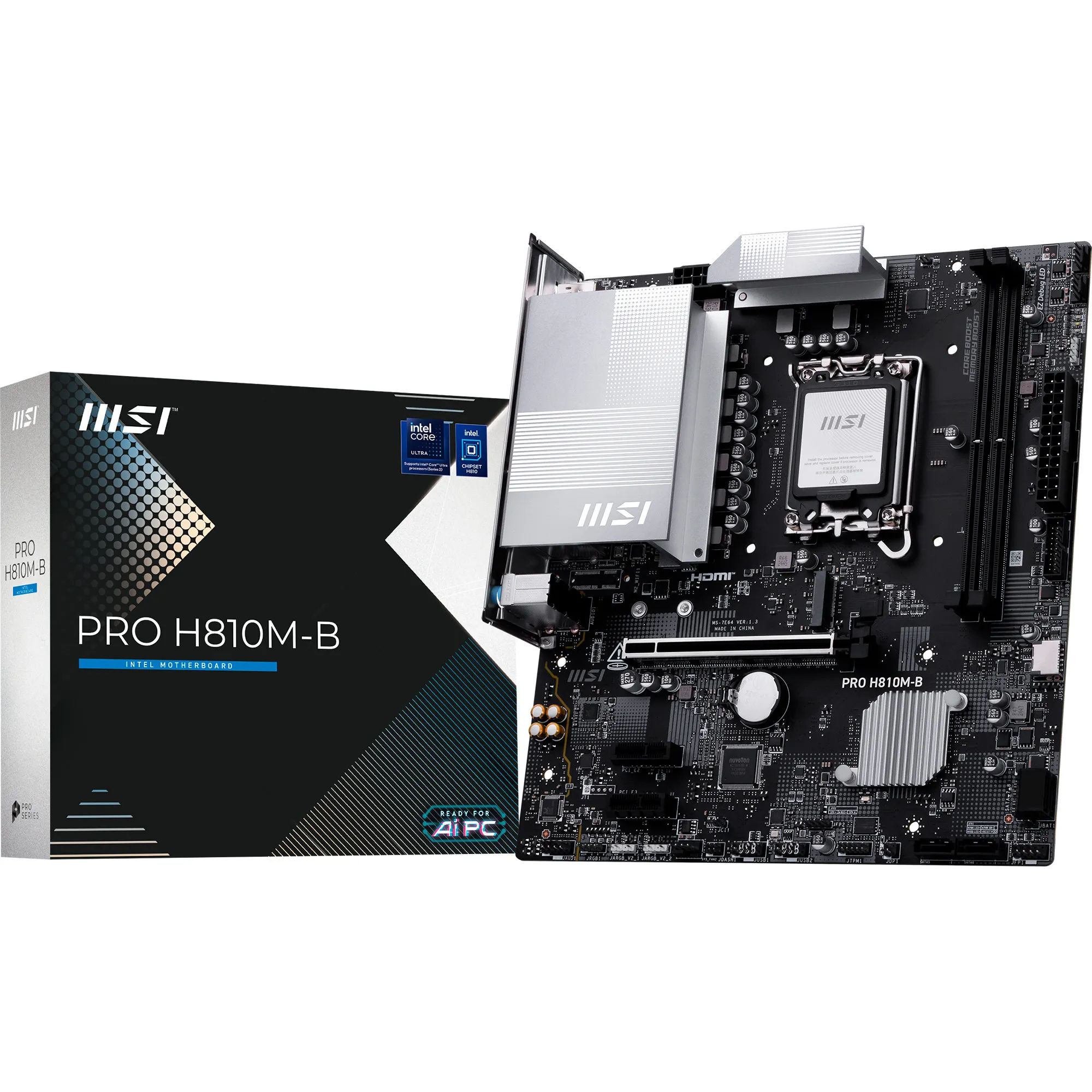 PRO H810M-B scheda madre Intel H810 LGA 1851 (Socket V1) micro ATX