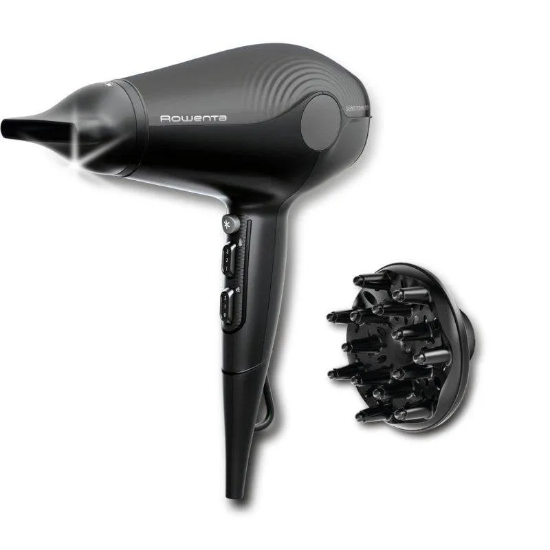 Phon Ionico Rowenta Ultra Silence CV6430 1800W 3 Temperature 2 Velocità Accessori Nero