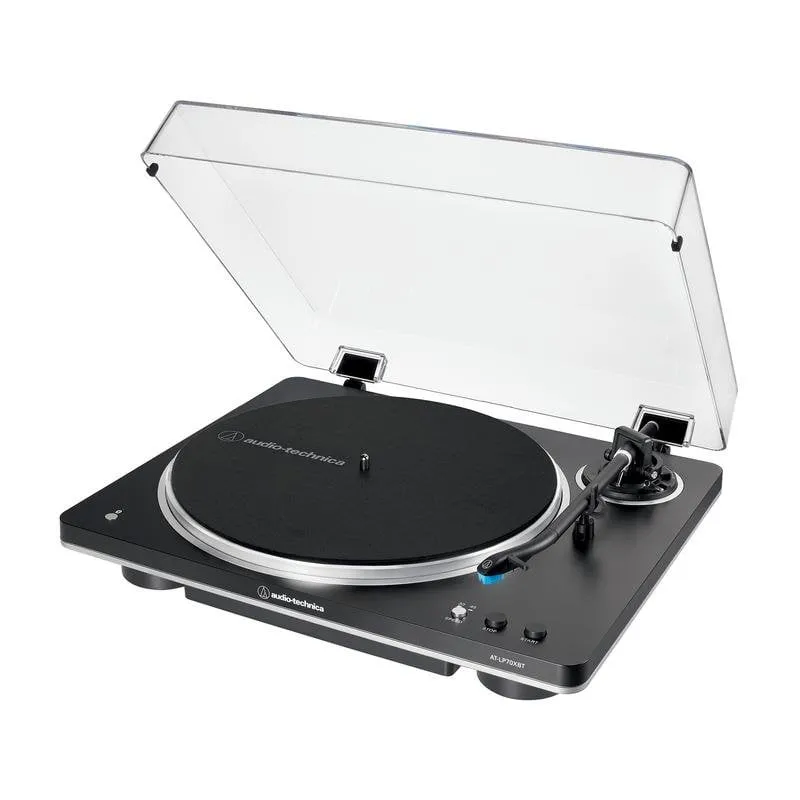 Tocadiscos Audio-Technica AT-LP70XBT Bluetooth Trazione Cinghia Vinile Automatico Nero Argento