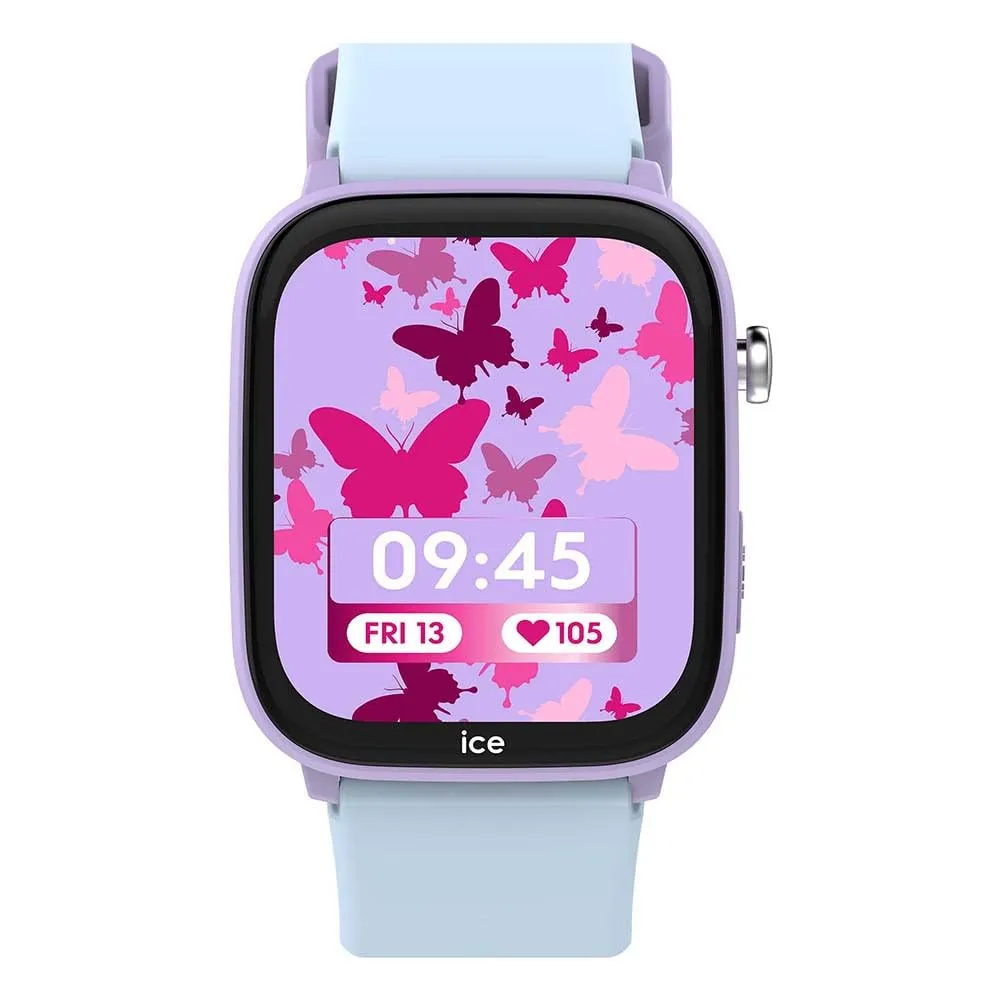 ICE-WATCH - ICE smart junior 3.0 Find My Purple Soft blue - Orologio connesso geolocalizzabile porpora da Bambine con Cinturino in silicone - 024550 (1.75 pollici)