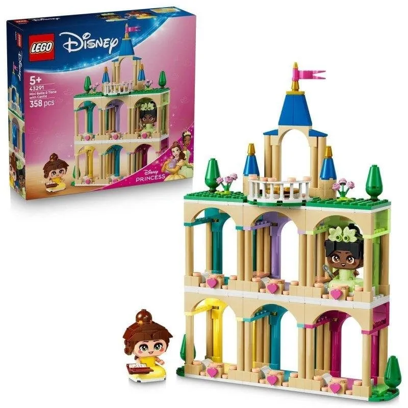 Set costruzione LEGO 43291 Mini Bella e Tiana con Castello 358 pezzi