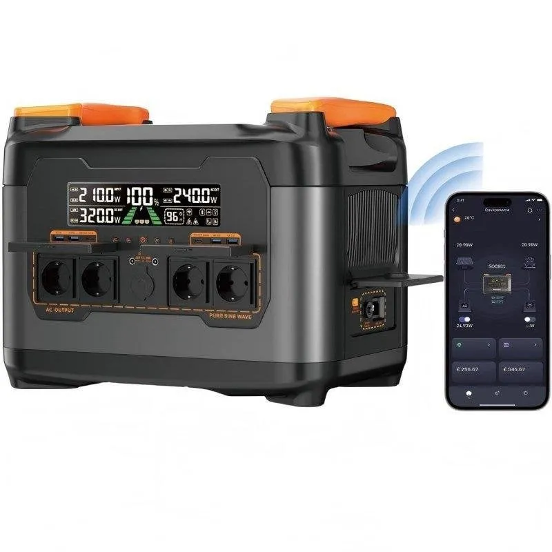 Stazione di energia Newsmy S2400 2048Wh 4 porte AC 2 USB-C 4 USB-A Batteria LiFePO4