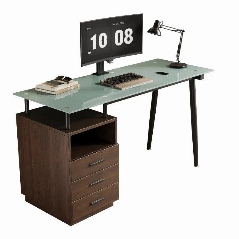 Scrivania in Cristallo Moderna Welltin NK000303AAD 3 Cassetti