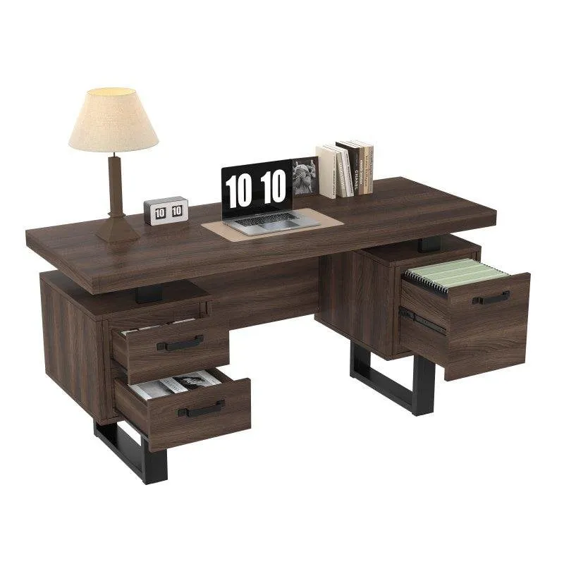 Scrivania Welltin NK000102AAD 135x54 cm MDF 4 cm e Metallo