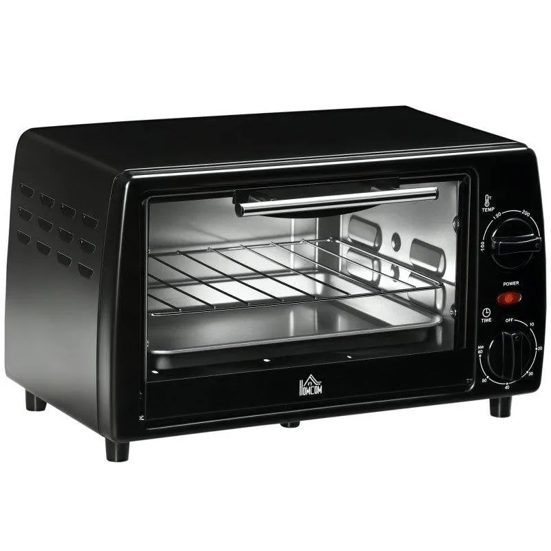 Fornetto Elettrico Welltin 800-084V90BK Pulizia Manuale 10L 36,5cm Timer Nero