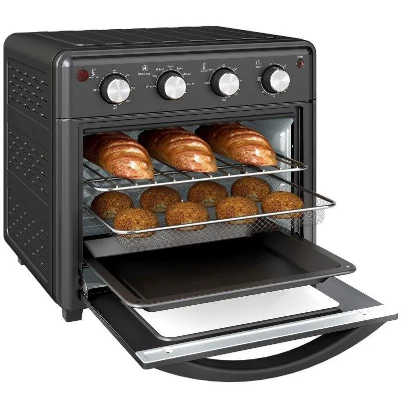 Fornetto Elettrico Welltin 800-168V90BK 30L 1600W AirFryer 7 Funzioni Timer Nero