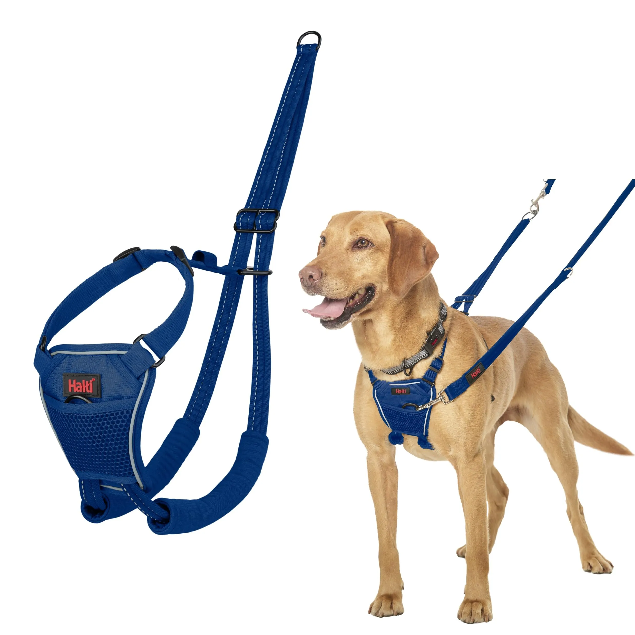 Pettorina anti-trazione per cani Halti | Taglia M, Blu Cobalto