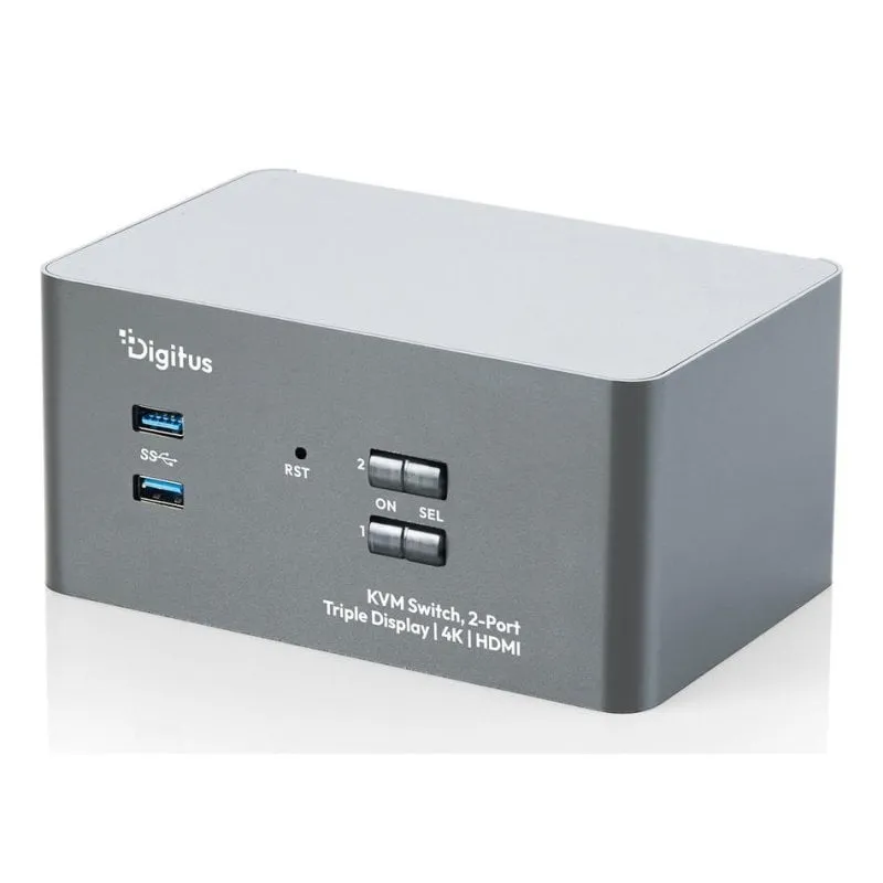 Switch KVM Digitus DS-12863 Triplo Schermo 4K HDMI USB