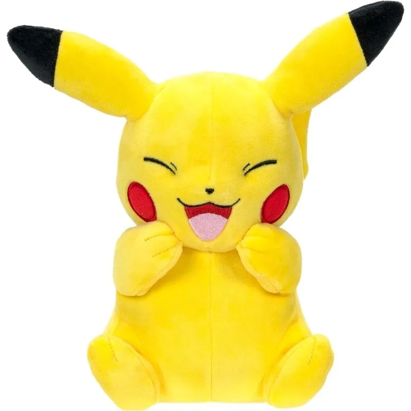 Peluche Pikachu Sorridente Pokémon Jazwares 21 cm Poliestere Ufficiale