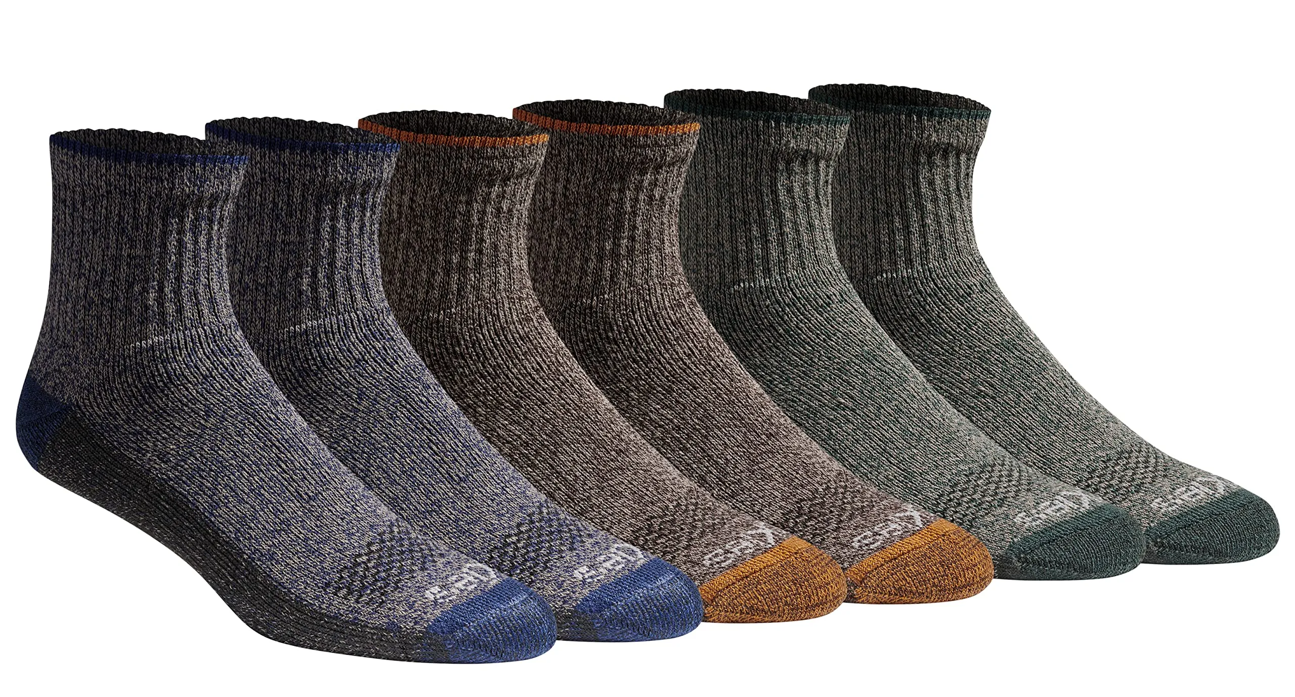 Dickies Dri-tech - Calzini da uomo con controllo dell'umidità, disponibili in M-XXL (6, 12, 18 paia), Colori mélange (6 paia), X-Large