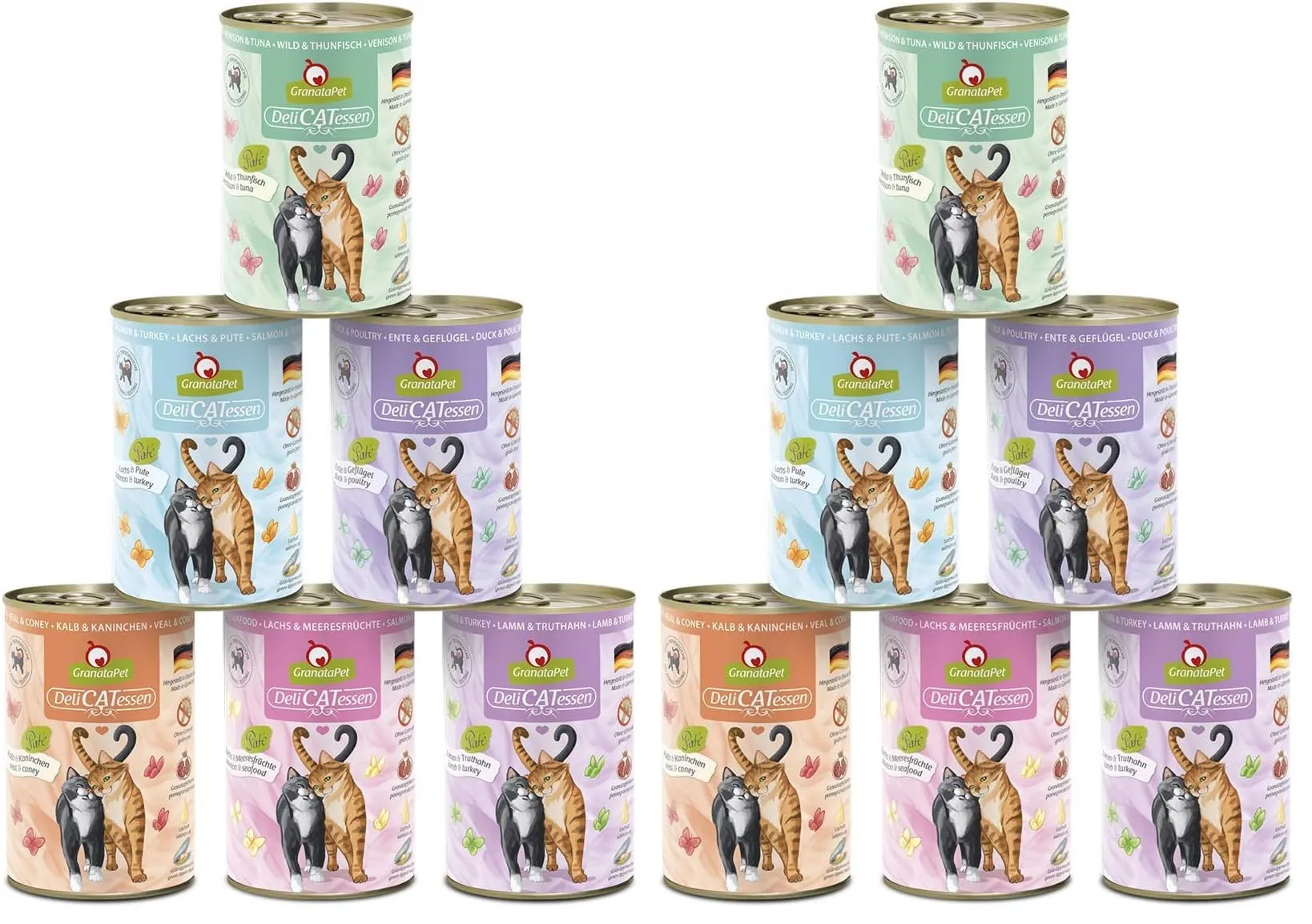 GranataPet - Alimento umido per gatti, 6 x 400 g (Confezione da 2)