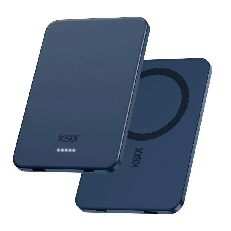 Power Bank Ksix MagSlim 3000 mAh 20 W Adatta all'aereo Blu