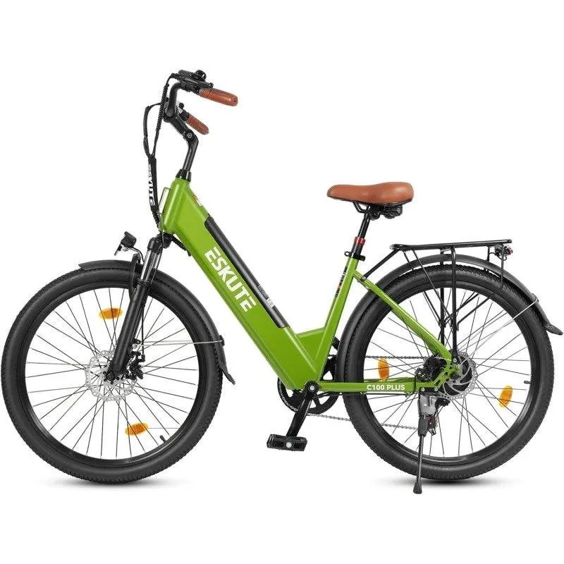 Bicicletta elettrica Eskute C100 Plus 36V 13Ah 250W verde 26 pollici