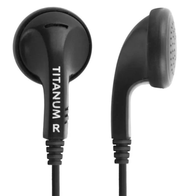 Auricolari TITANUM TH108K cablati jack 3,5 mm per musica neri