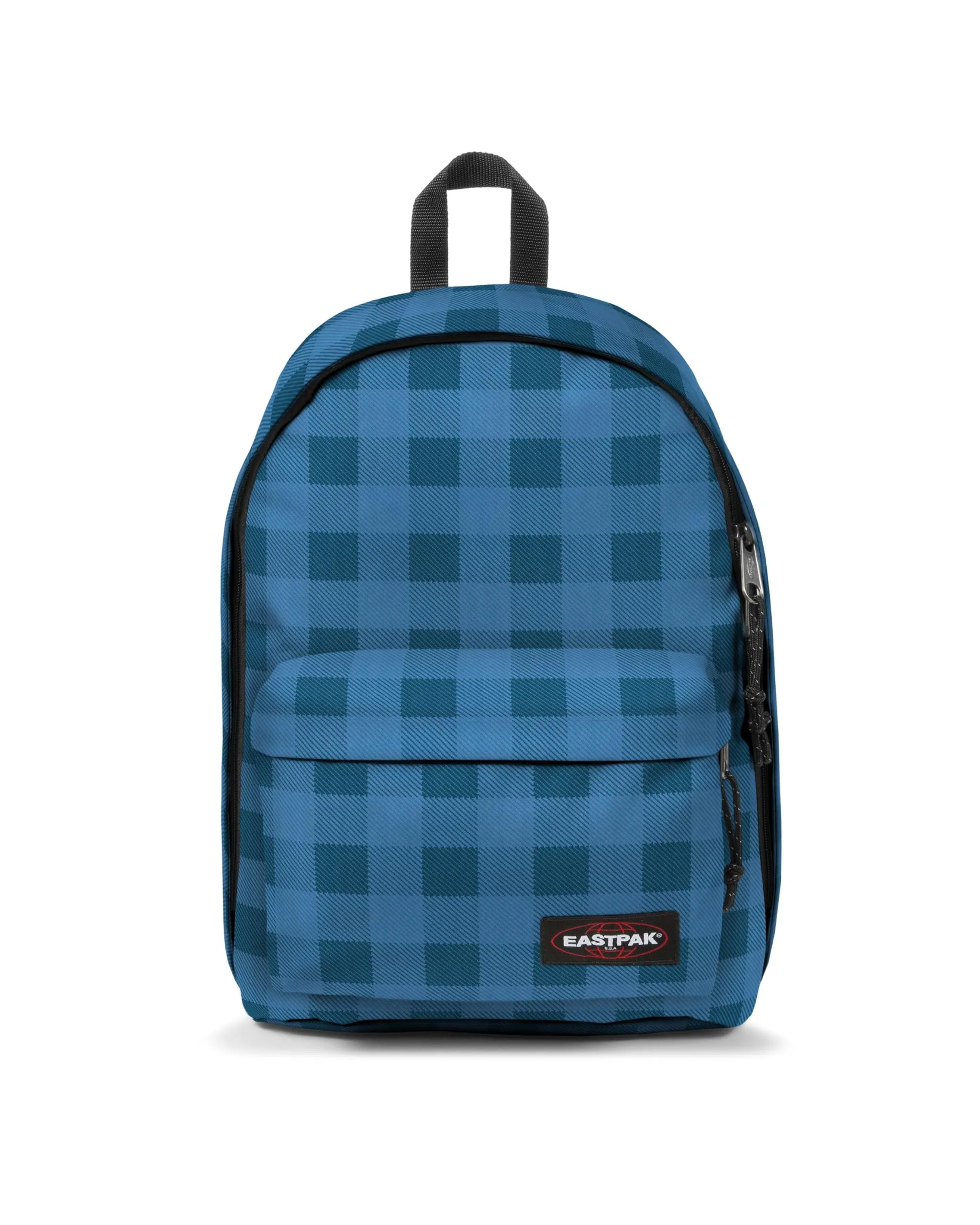 Eastpak Out of Office Zaino 27L (44 x 29,5 x 22 cm), scomparto laptop 13–15”, zaino scuola e lavoro resistente e idrorepellente con spallacci imbottiti - CHECKER BLUE
