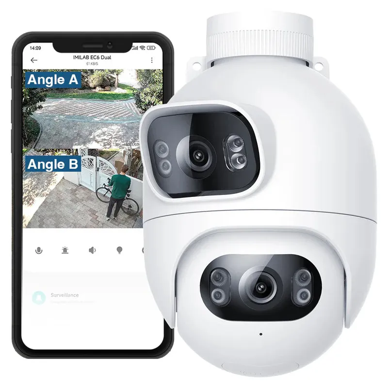 Telecamera di sorveglianza iMILAB EC6 Dual, Wi-Fi, 2K, IP66, Outdoor CMSXJ68A