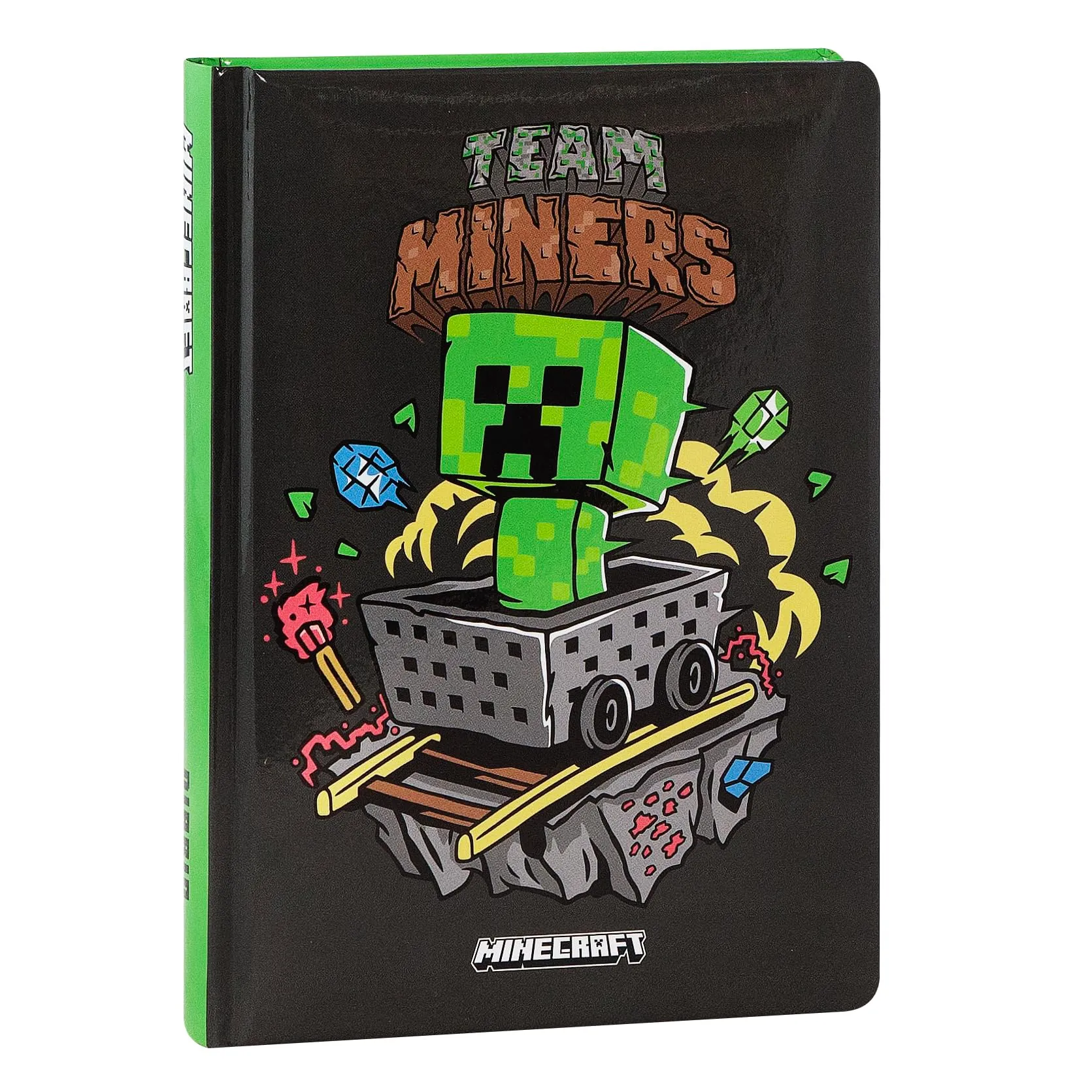 MINECRAFT - Diario Scuola Ufficiale Minecraft, Diario 12 Mesi per Bambini e Ragazzi, con Copertina Imbottita, 320 Pagine Colorate, Ideale per Scuola Elementare e Media, 13x17.8 cm