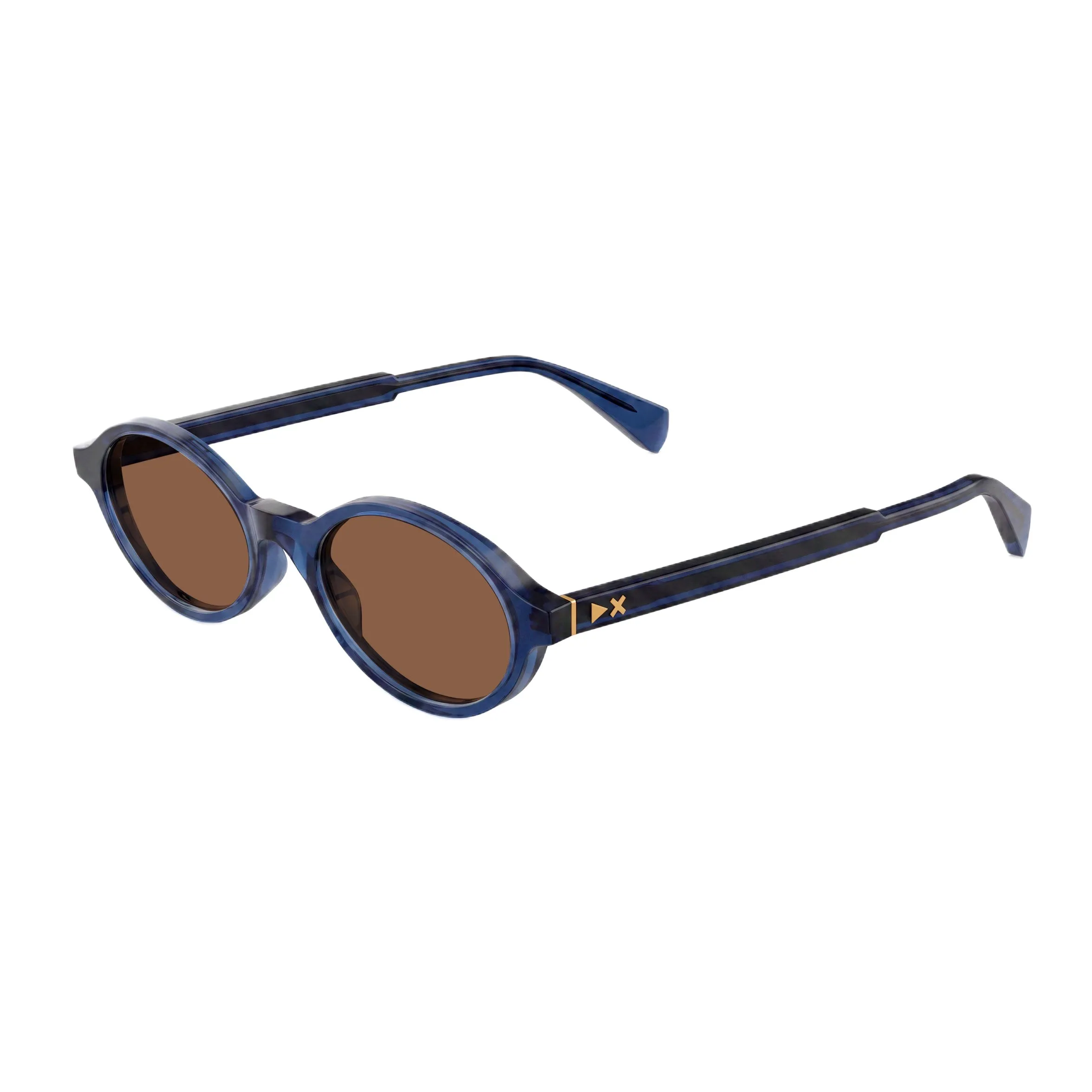XLAB Unisex Lero Occhiali da sole Acetato Miele Verde G15 Rotonda Polarizzata